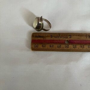 Elegant Silver costume Ring with White Stone